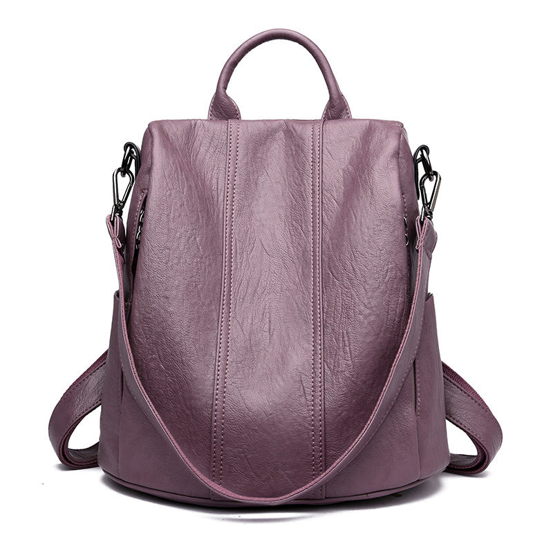 Leather Anti-theft Multifunctional Backpack