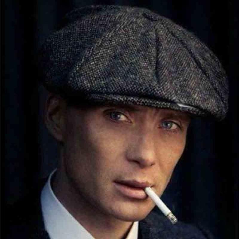 Men's Wool Herringbone Newsboy Cap 