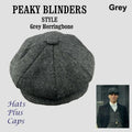 Men's Wool Herringbone Newsboy Cap Grey Bazaare Mart News Boy Cap