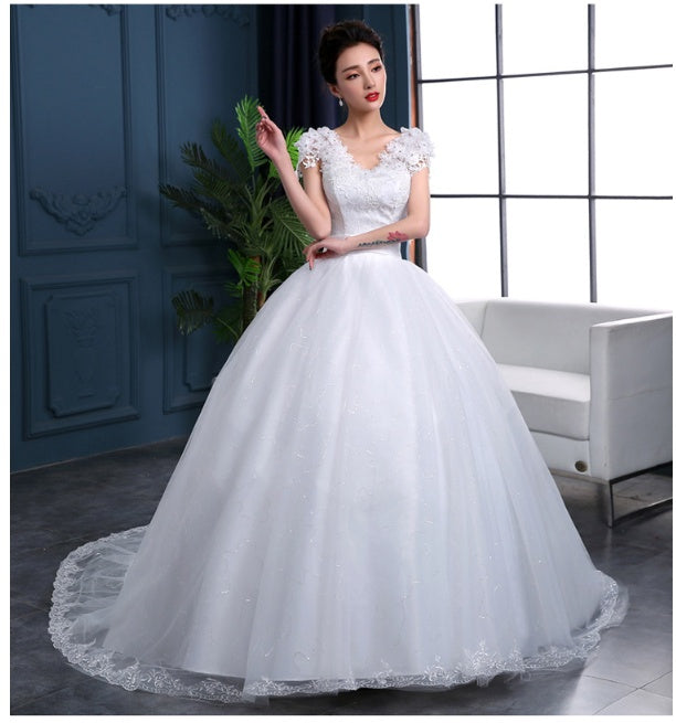 Formal Floral Lace Wedding Gown