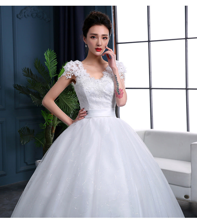 Formal Floral Lace Wedding Gown