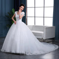 Formal Floral Lace Wedding Gown White Bazaare Mart White Formal Wedding Dress