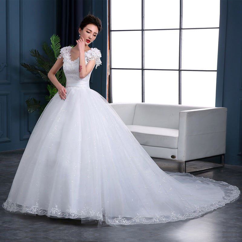 Formal Floral Lace Wedding Gown