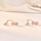 Dainty Bowknot Tassel Earrings Bazarre Mart Gold Bow Dangle Earrings