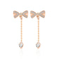 Dainty Bowknot Tassel Earrings Bazarre Mart Gold Bow Dangle Earrings