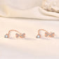 Dainty Bowknot Tassel Earrings Bazarre Mart Gold Bow Dangle Earrings