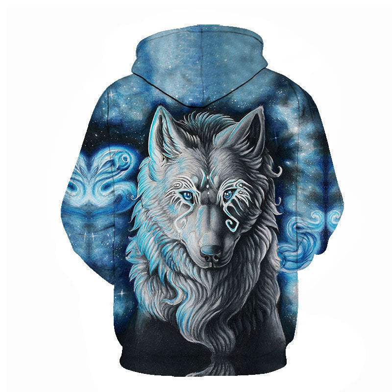 White Wolf 3D Unisex Hoodie