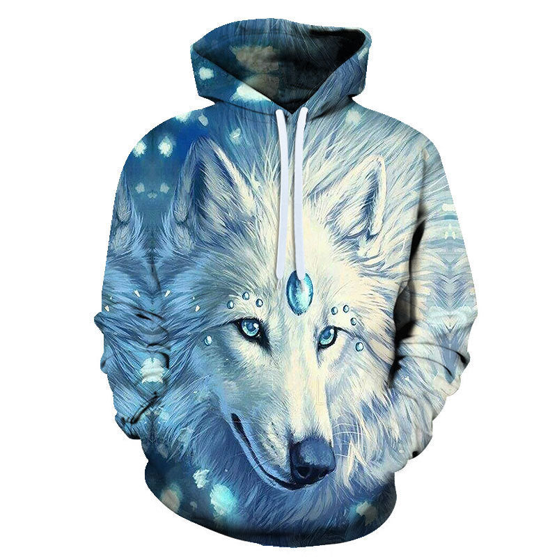 White Wolf Pullover Hoodie