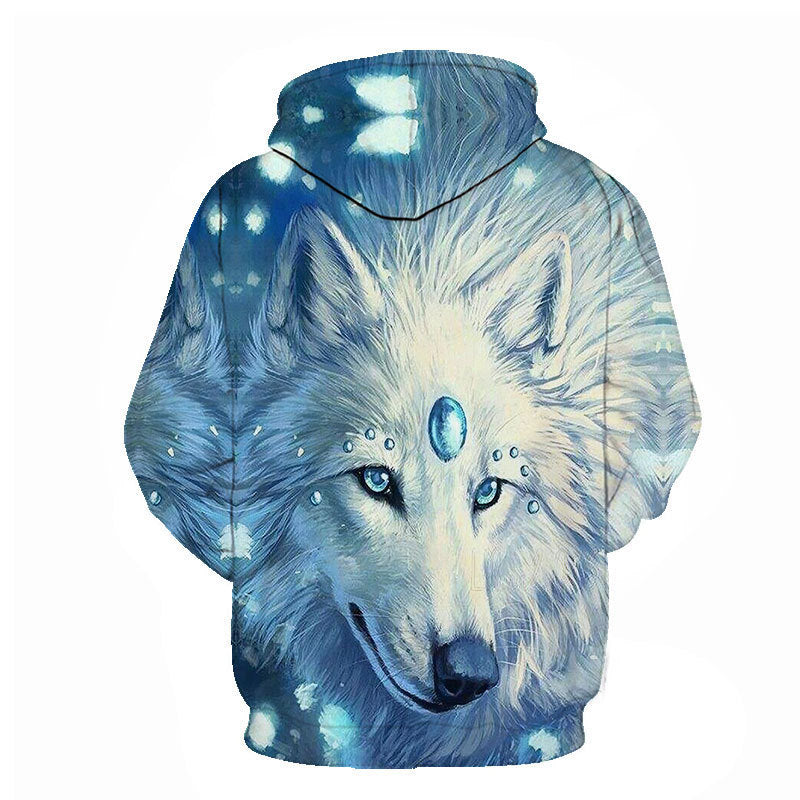 White Wolf 3D Unisex Hoodie