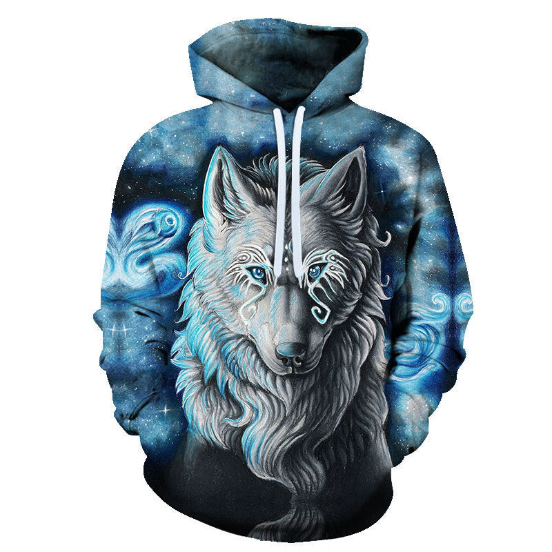 White Wolf 3D Unisex Hoodie