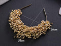 Pearl Bridal Headband Gold Bazaare Mart Rose Headband