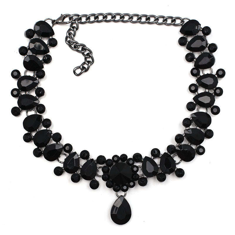 High-End Rhinestone Clavicle Necklace
