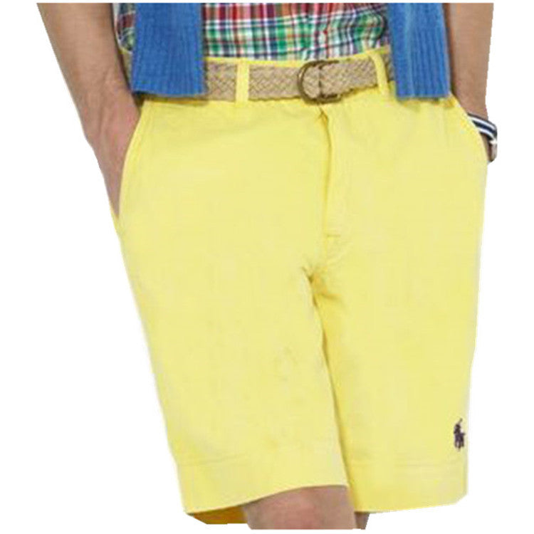 Men's Yellow Polo Shorts 