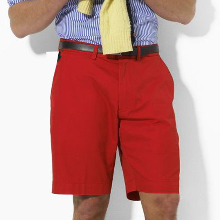 Red Men's Polo Shorts 