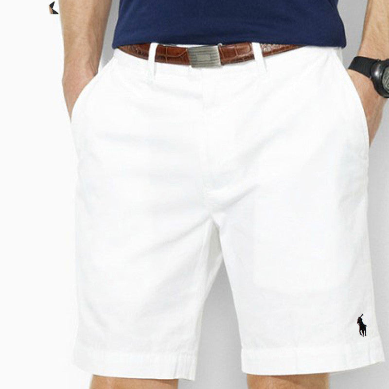 Men's White Polo Shorts 