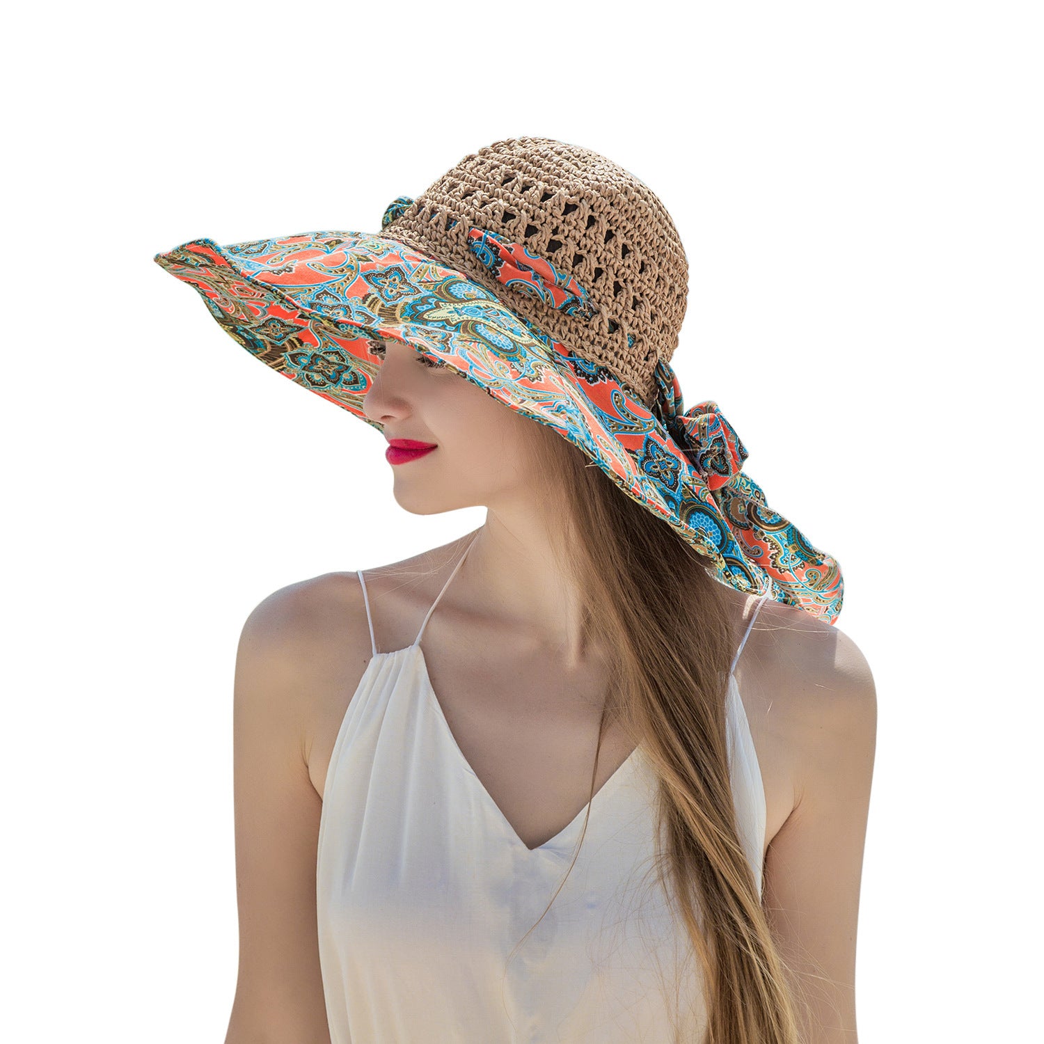 Boho Straw Floppy Sun Hat