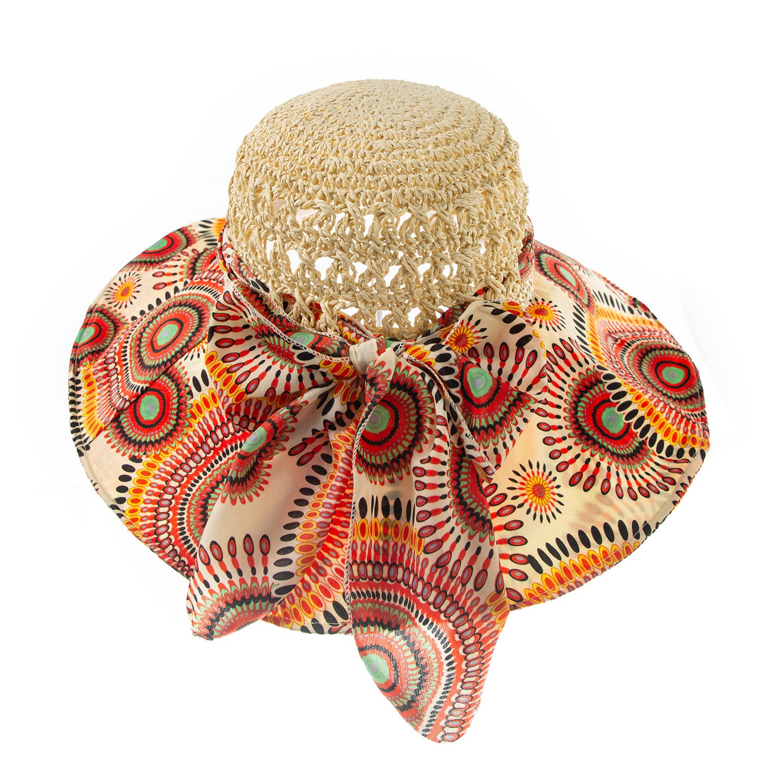 Boho Straw Floppy Sun Hat