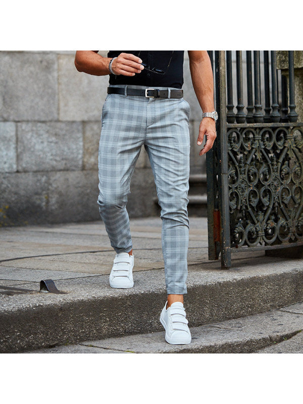 Thin Loose Plaid Pants