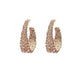 Retro Baroque Exaggerated Rhinestone Hoop Earrings Bazaare Mart Thick CZ Hoop Earrings