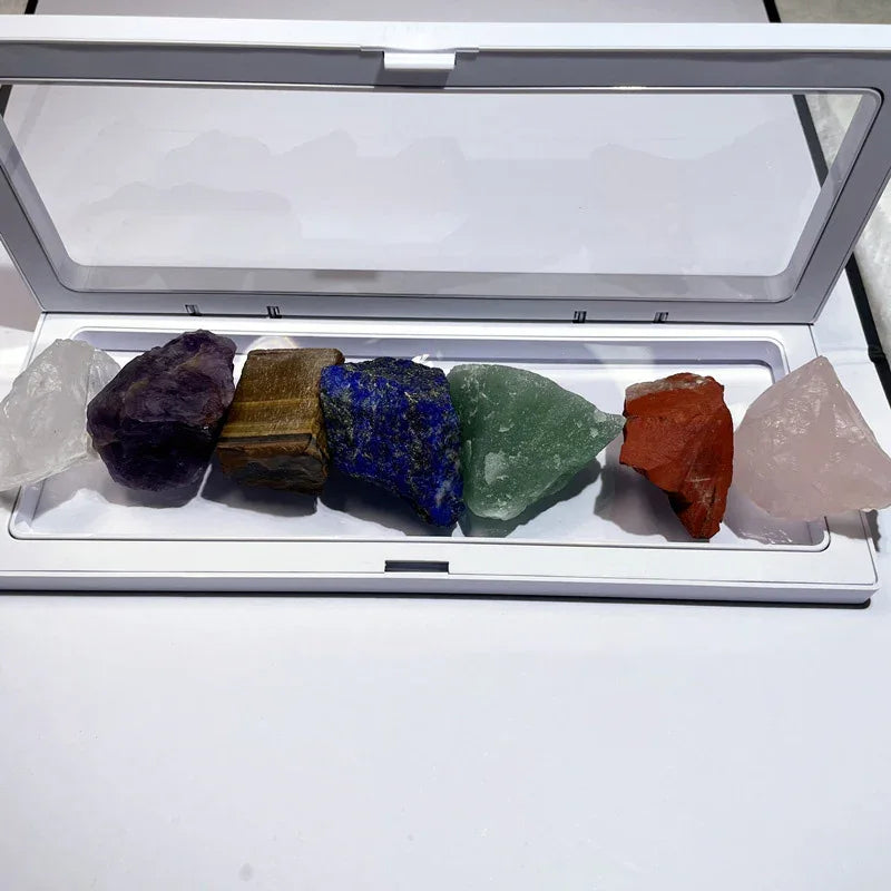 Seven Chakra Natural Crystal Rough Stones Bazaare Mart Healing Crystals