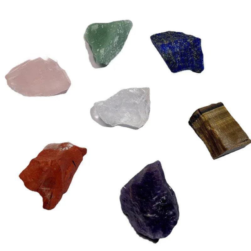 Seven Chakra Natural Crystal Rough Stones Bazaare Mart Healing Crystals