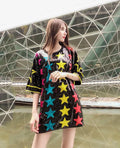 Colorful Sequin Star Top Black CJ Dropshipping Glittery Star Shirt