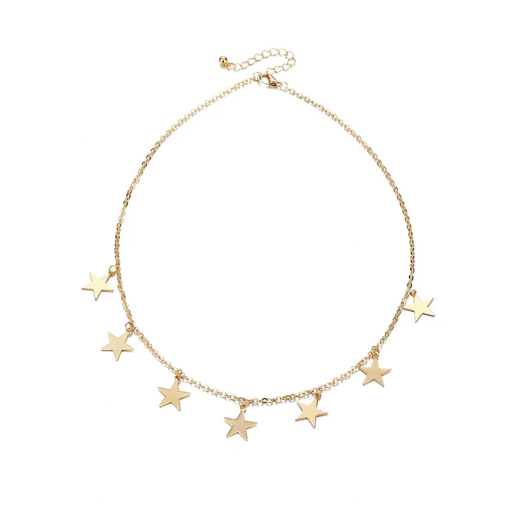 Stainless Steel Tassel Star Necklace - Bazaare Mart