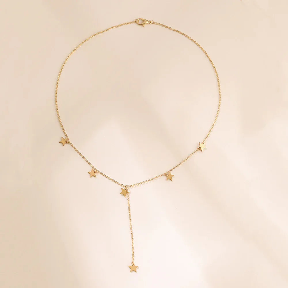 Stainless Steel Tassel Star Necklace