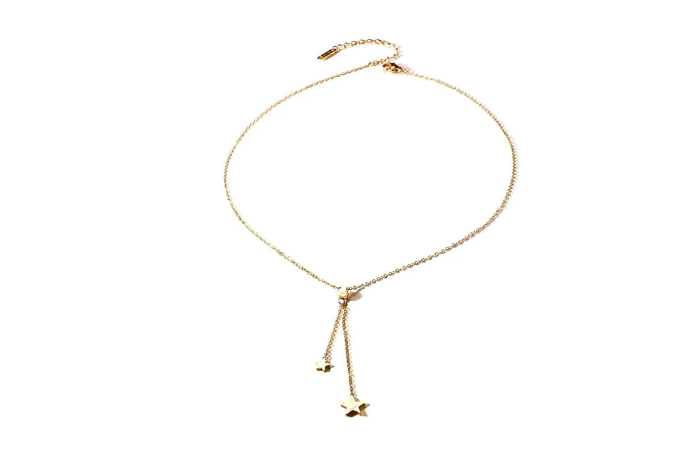 Stainless Steel Tassel Star Necklace