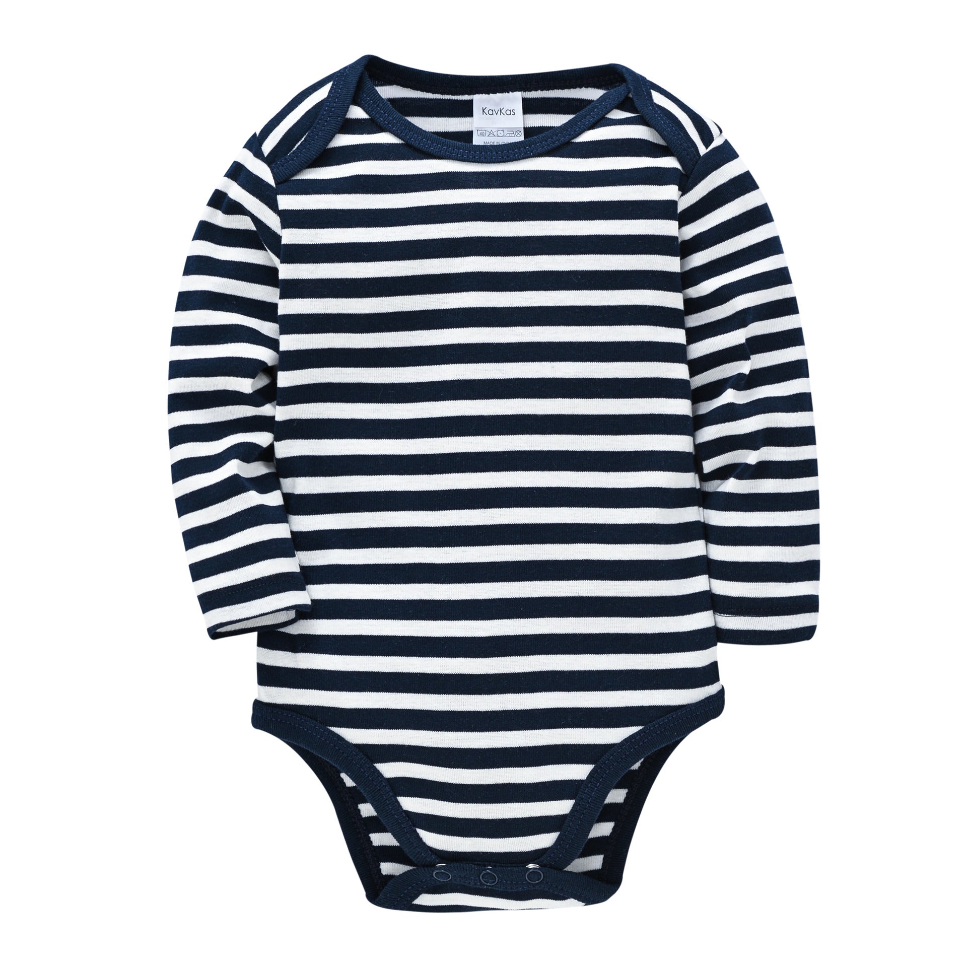 Navy Stripe Long Sleeve Onesie