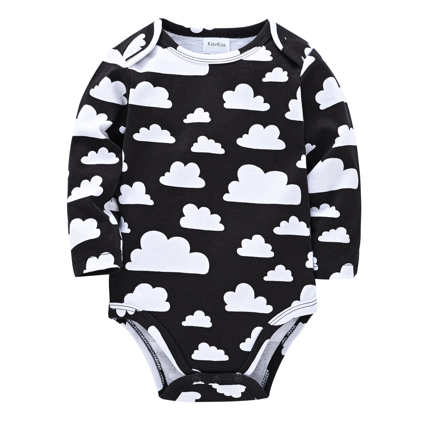 B&W Cloud Long Sleeve Onesie