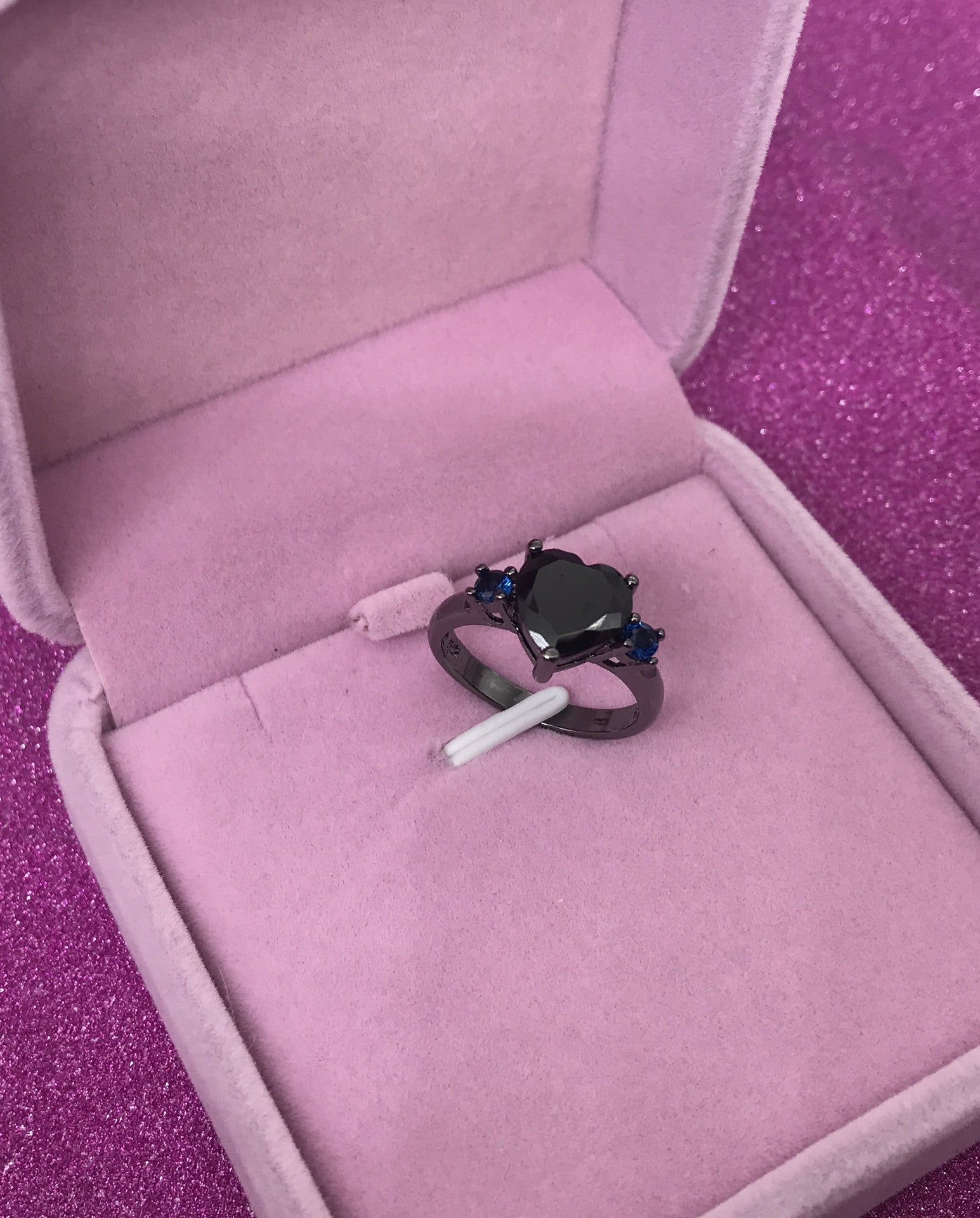 Black Heart Wedding Rings
