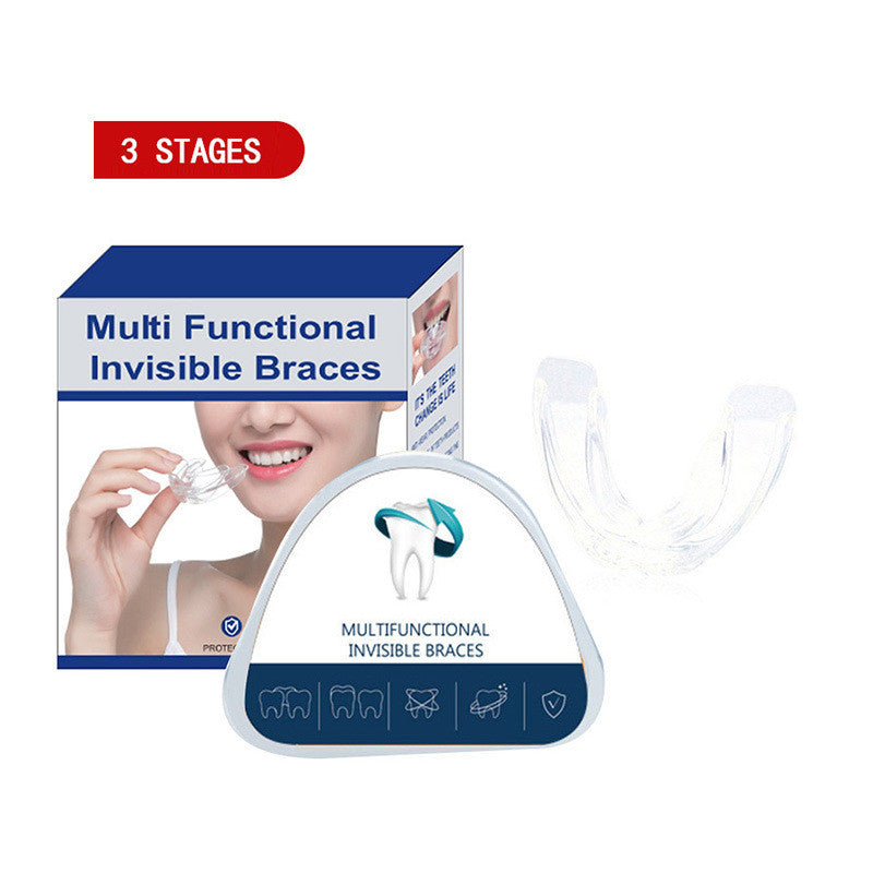 Clear Braces | 3-Stage Therapy for Crowded Teeth | Food-Grade TPE Material | Transparent Color | Orthodontic Solution - Bazaare Mart