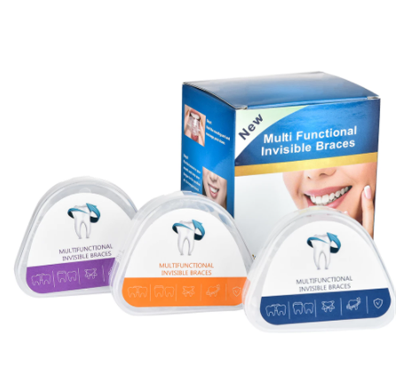 Clear Braces | 3-Stage Therapy for Crowded Teeth | Food-Grade TPE Material | Transparent Color | Orthodontic Solution