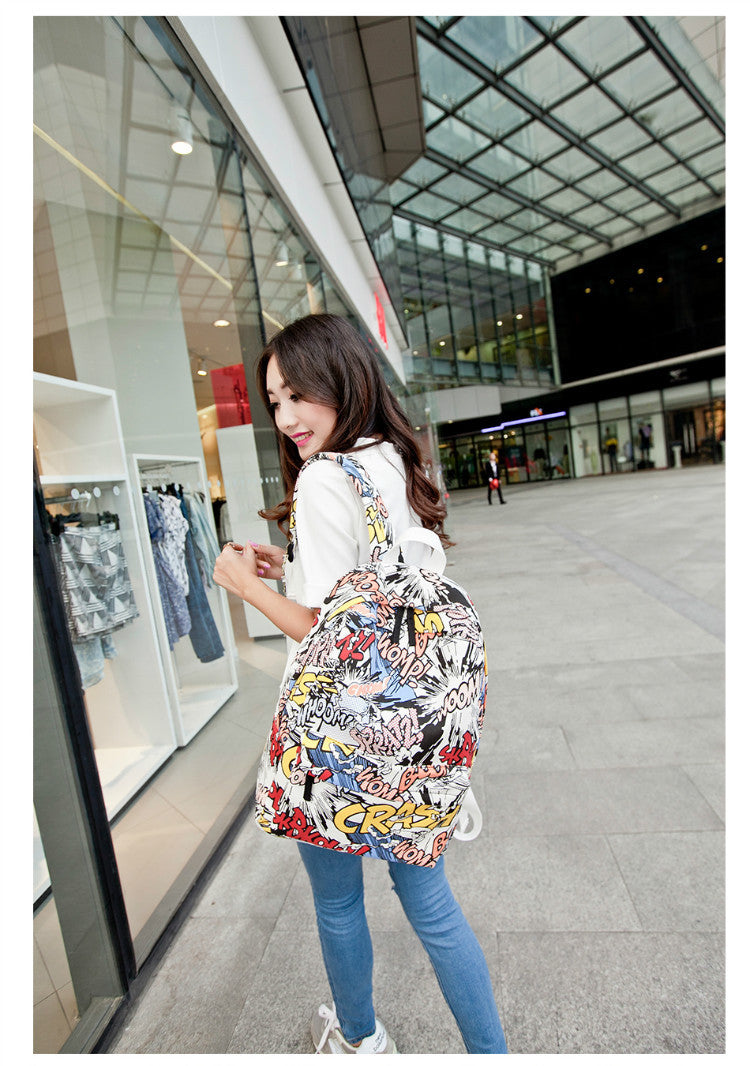 Trendy Graffiti Backpack