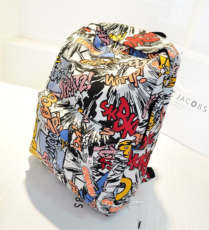 Trendy Graffiti Backpack