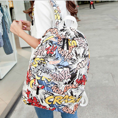 Trendy Graffiti Backpack