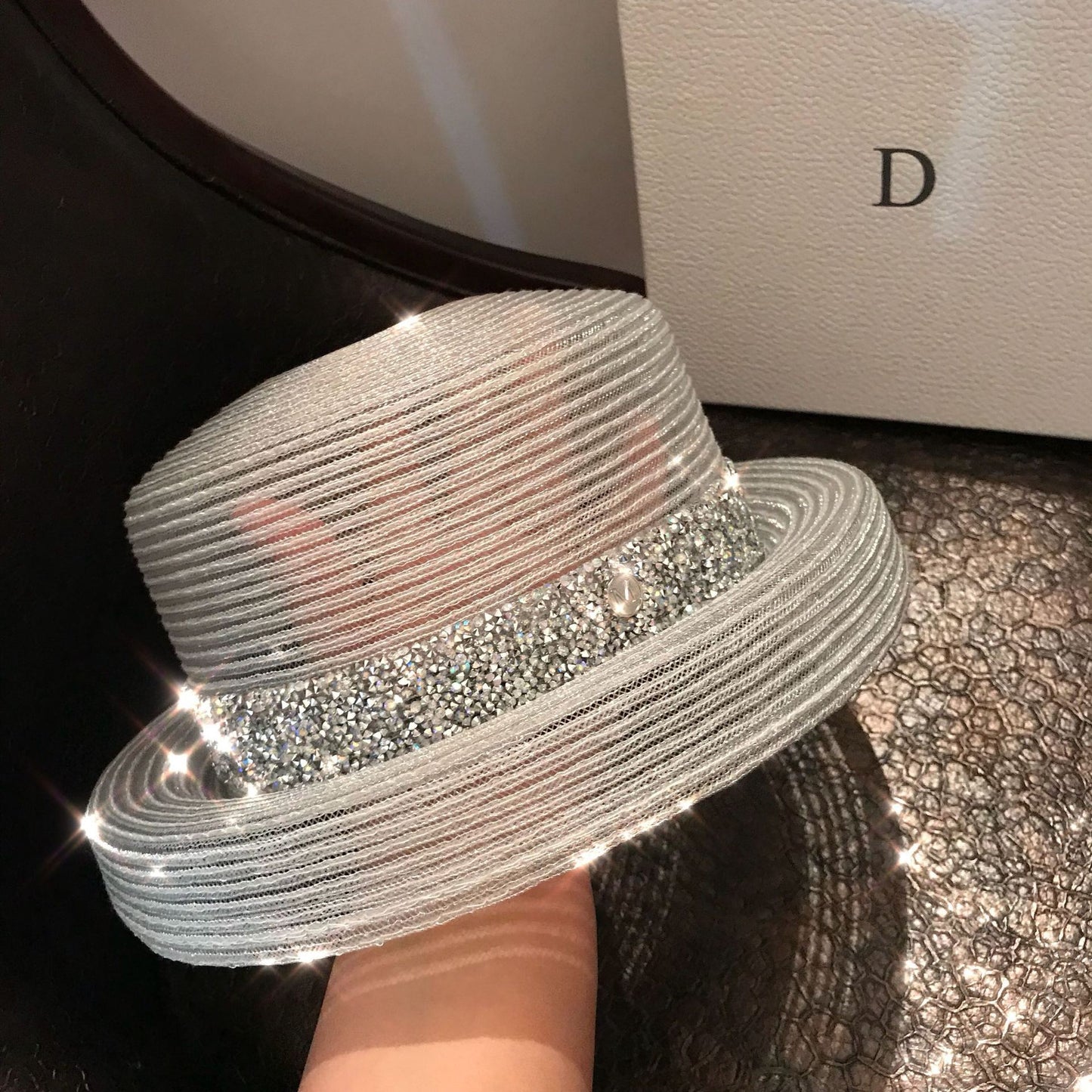 Flashy Silver Dress Hat