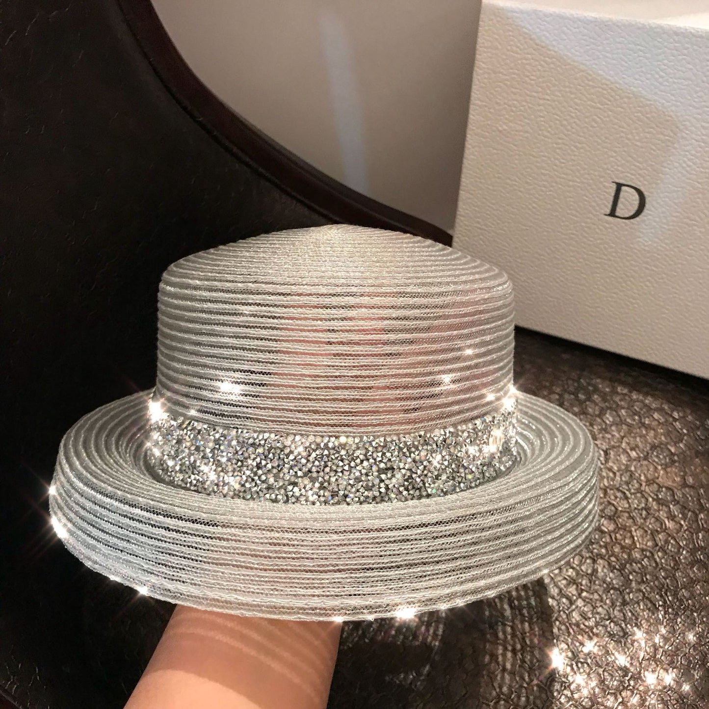 Flashy Silver Dress Hat