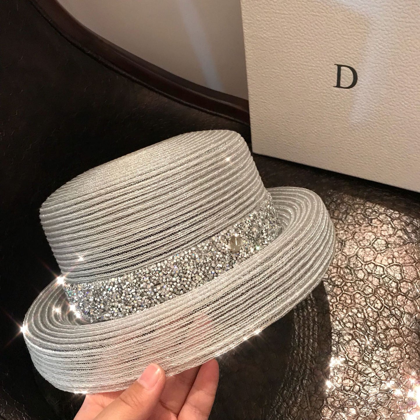 Flashy Silver Dress Hat