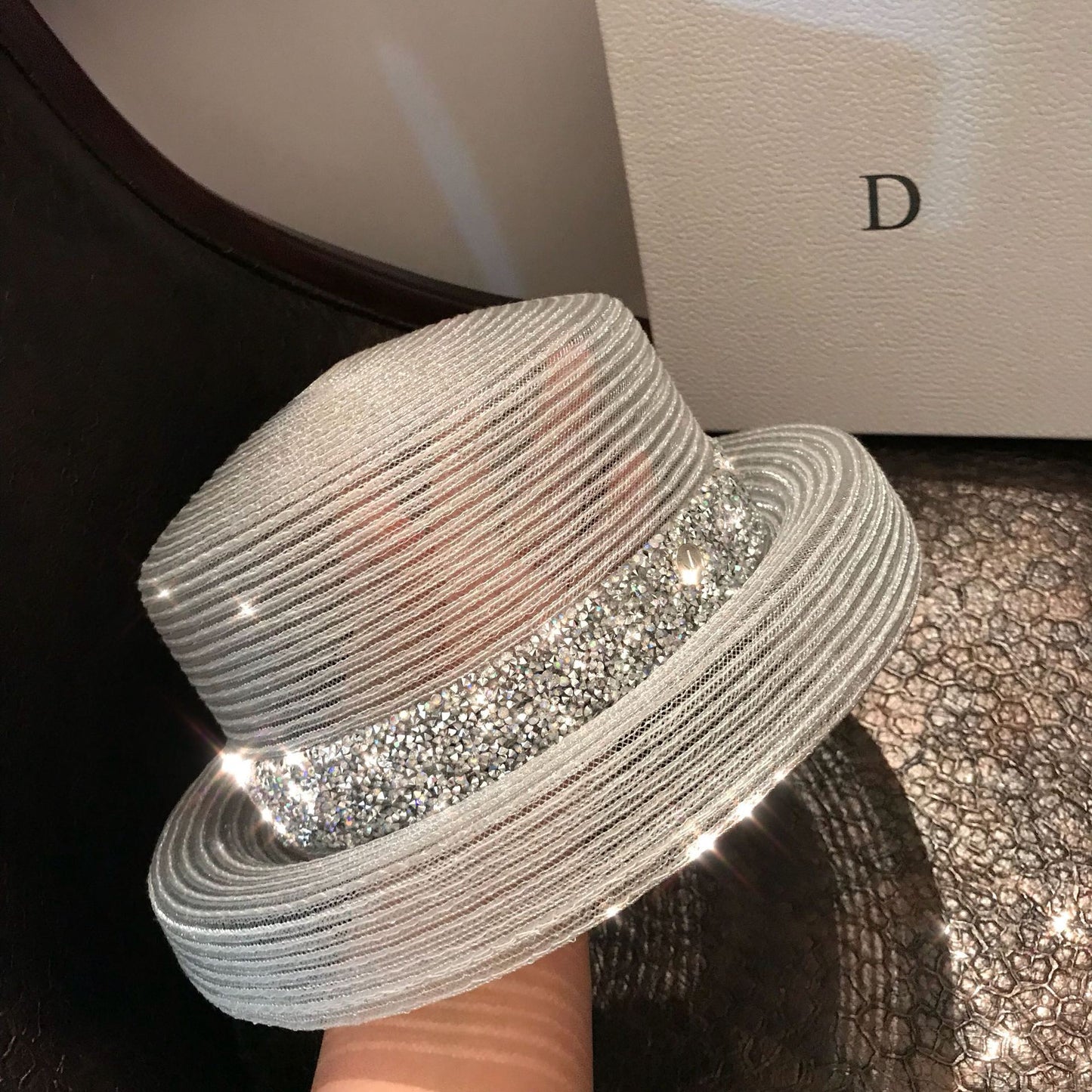 Flashy Silver Dress Hat