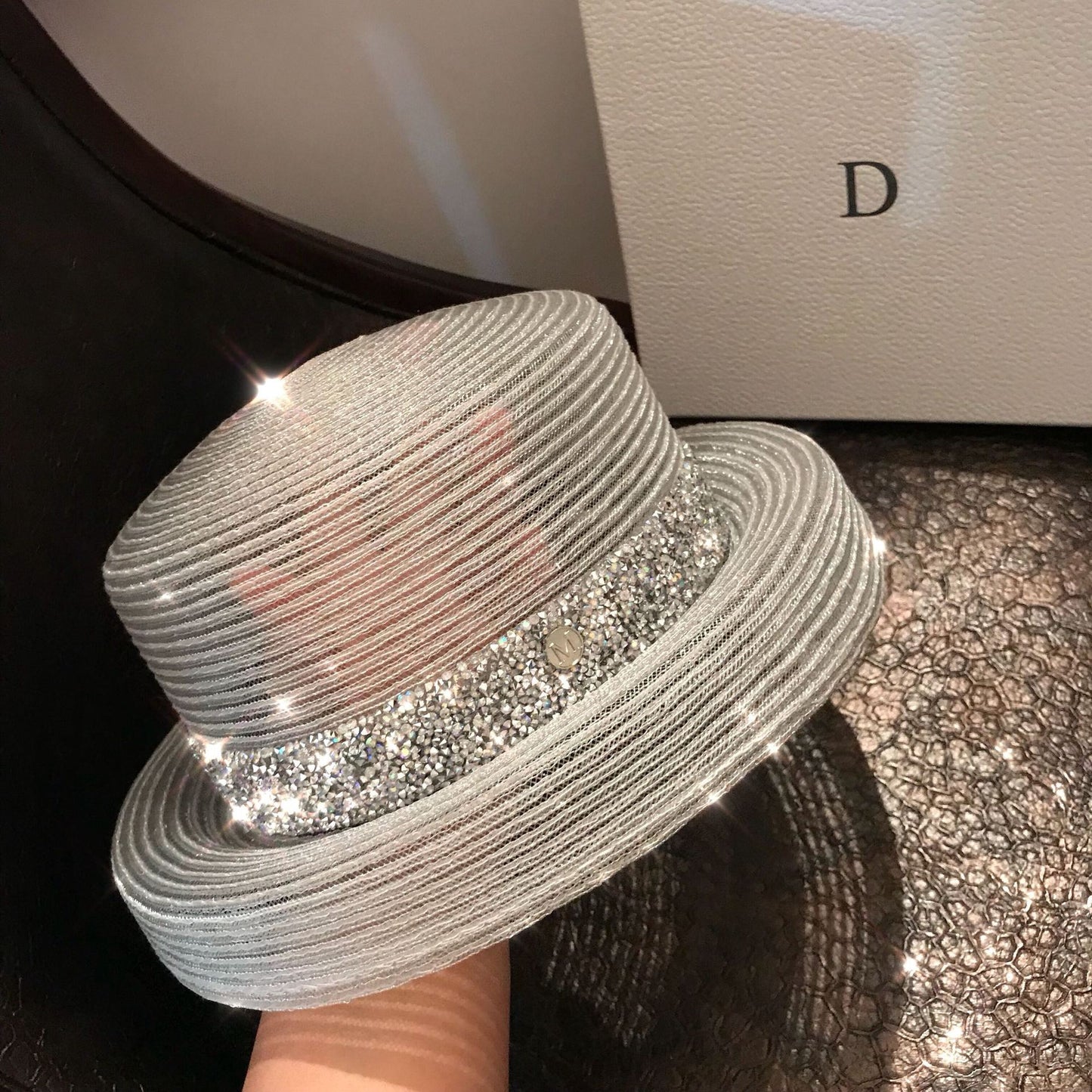 Flashy Silver Dress Hat