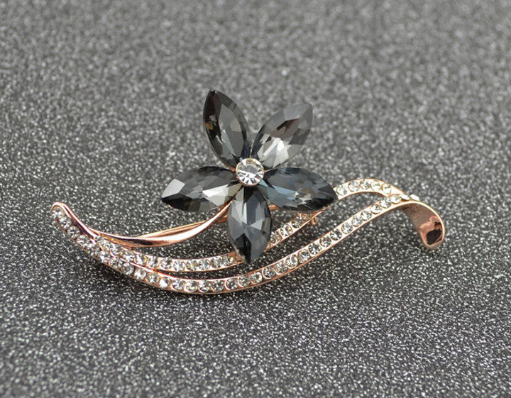 Crystal Lily Brooch