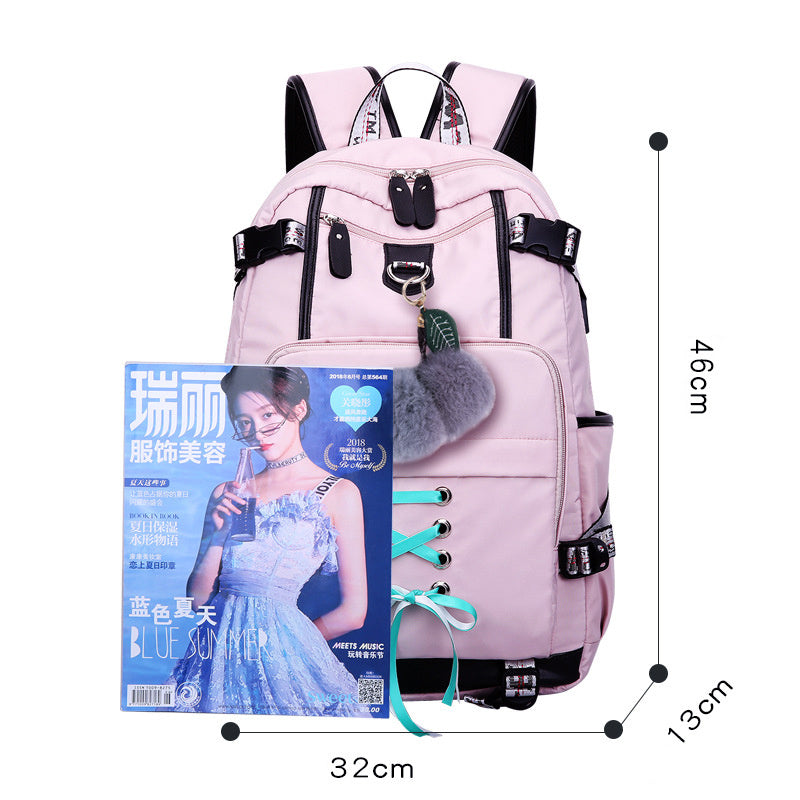 Large Backpack with External USB Charger