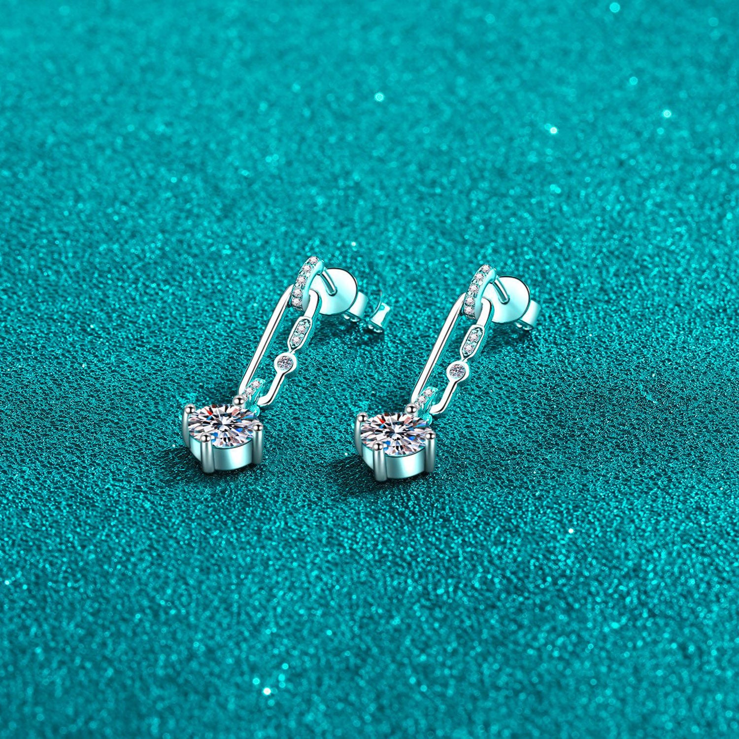 Dainty Silver Starburst Dangle Earrings