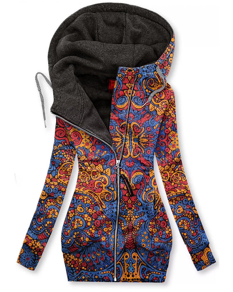 Orange Paisley Hoodie