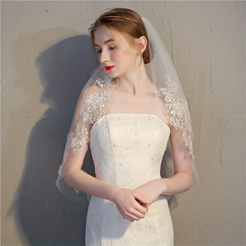 Simple Lace Wedding Veil