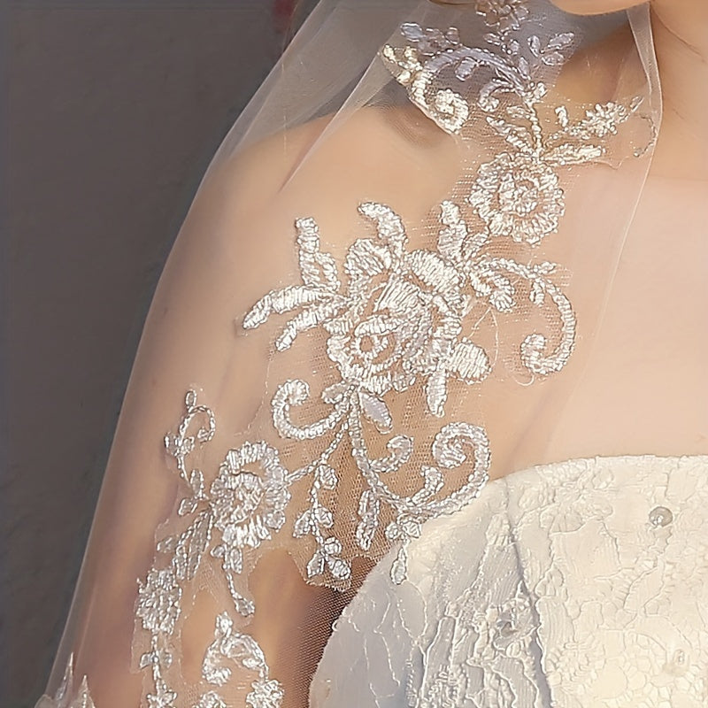 Simple Lace Wedding Veil
