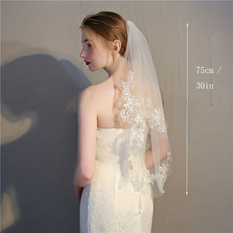 Simple Lace Wedding Veil