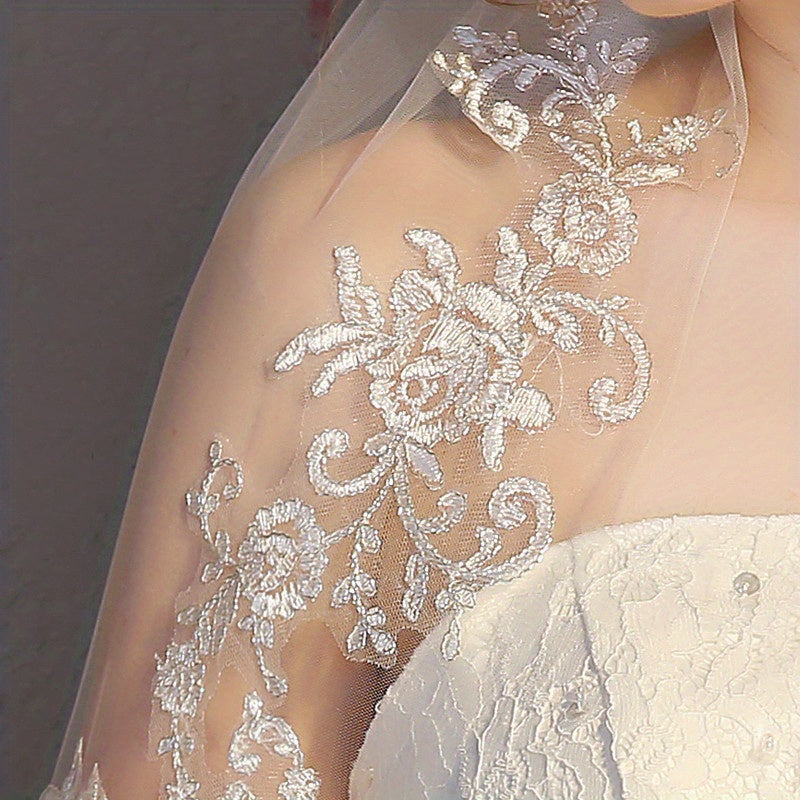 Simple Lace Wedding Veil